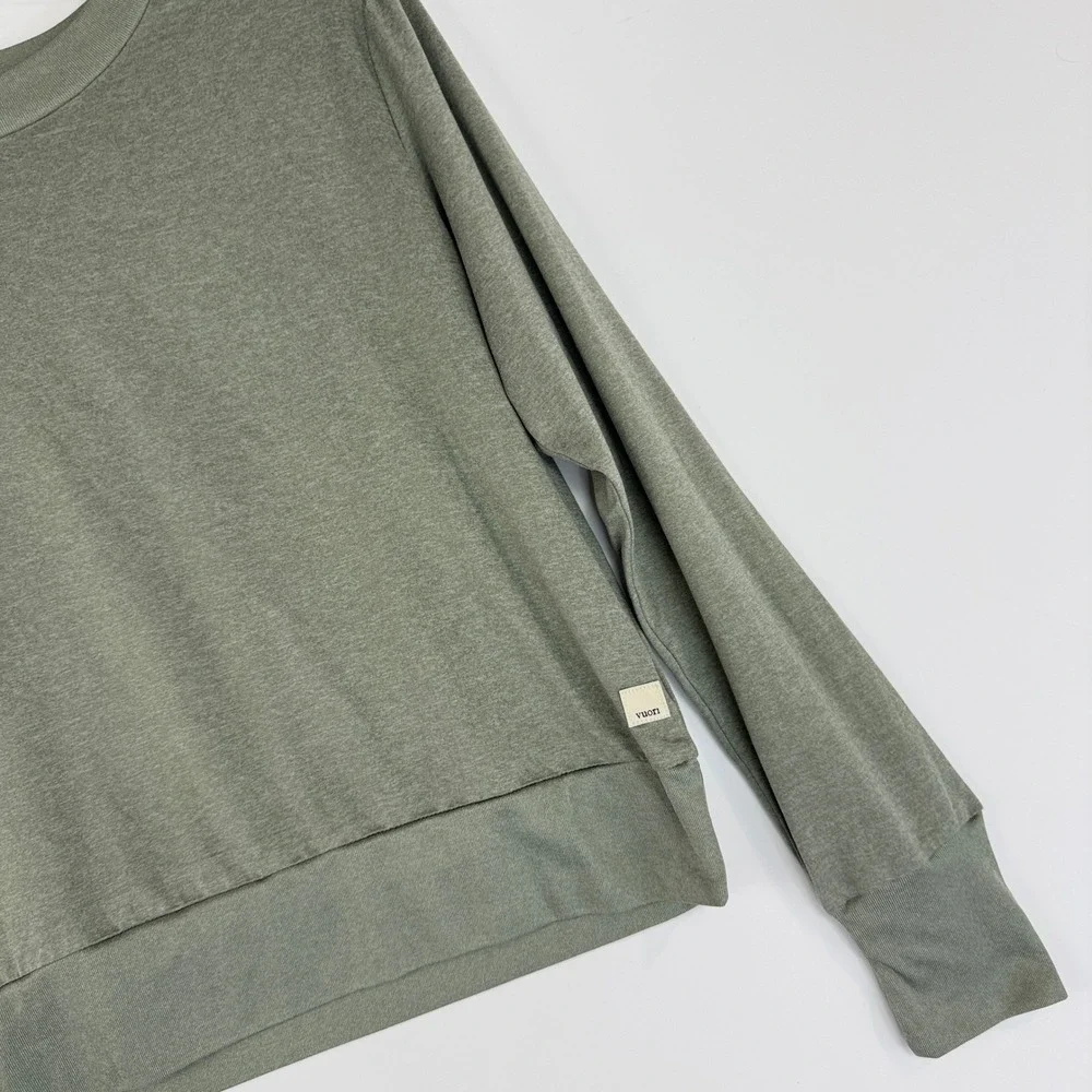 Vuori Daydream Crew Top Women S Green Heather VW133 Performance Stretch - Picture 6 of 9